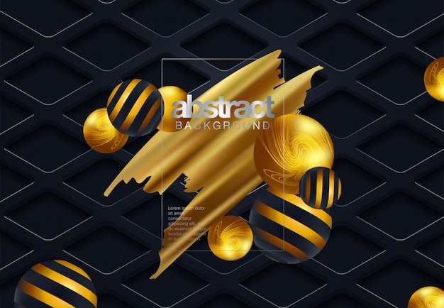 Abstract black and gold background