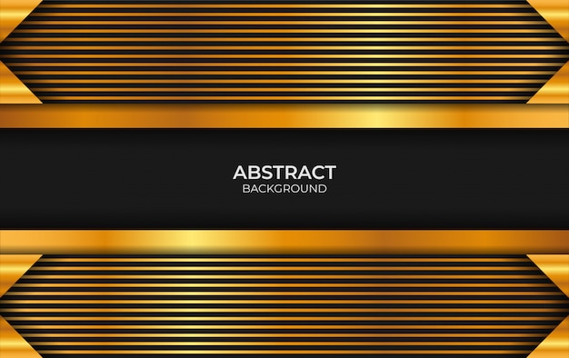 Vector abstract black and gold design