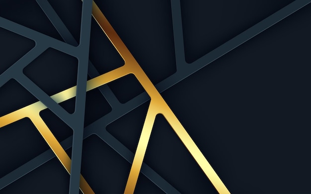 Abstract black gold gradiente linea di dimensione sfondo eps10 vettore