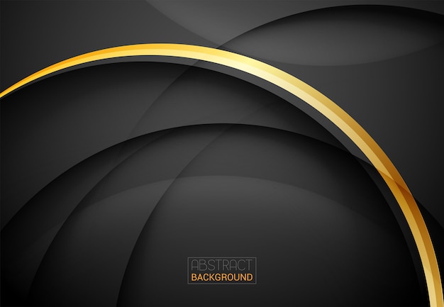 Vector abstract black and gold luxurious background