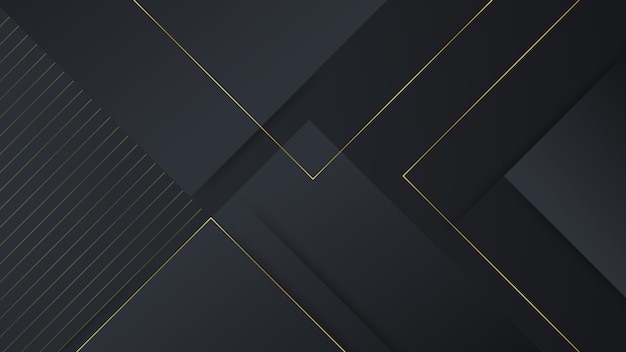 Abstract black and gold luxury background for presentation background