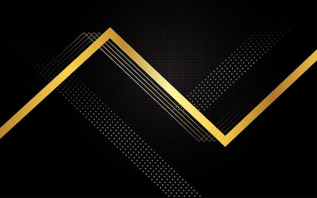 Abstract black and gold luxury background