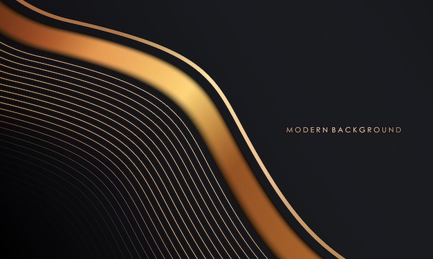 Abstract black and gold luxury background