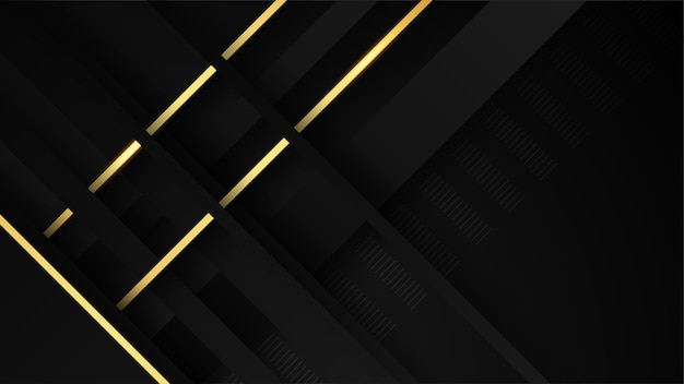 Abstract black and gold luxury background