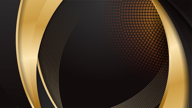 Vector abstract black and gold luxury textured background