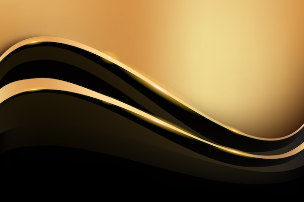 abstract black and golden curve