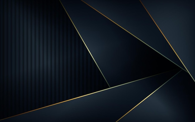 Abstract black golden line overlap layers texture background eps10 vector