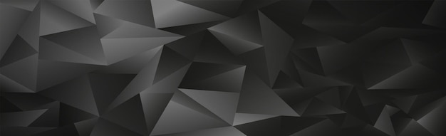 Abstract black and gray gradient triangles of different sizes - Vector illustration