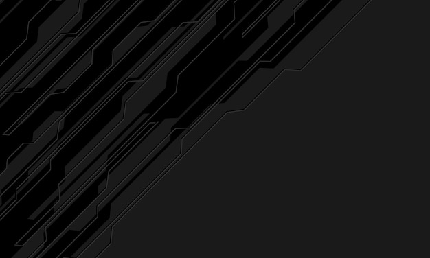 Abstract nero grigio cyber geometrico dinamico design futuristico tecnologia moderna vettore di sfondo