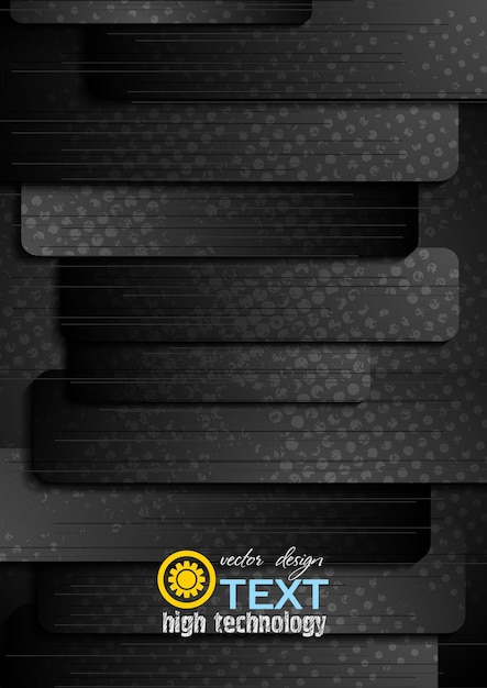 Abstract black grunge striped vector background