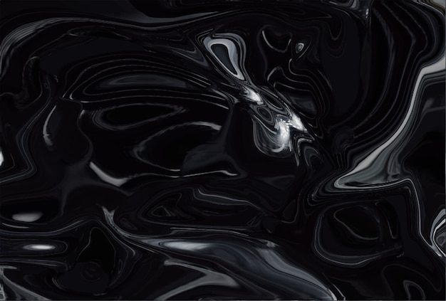 Abstract black liquid marble background