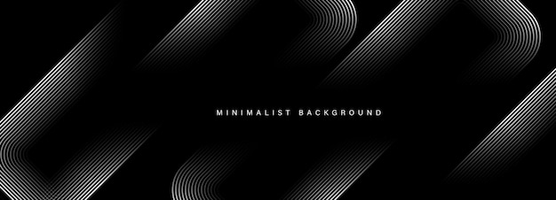 Abstract black modern background with dynamic geometric shapes