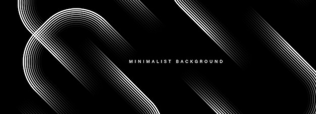 Abstract black modern background with dynamic geometric shapes