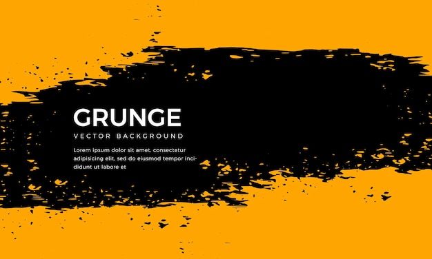 Abstract black and orange background with grunge texture