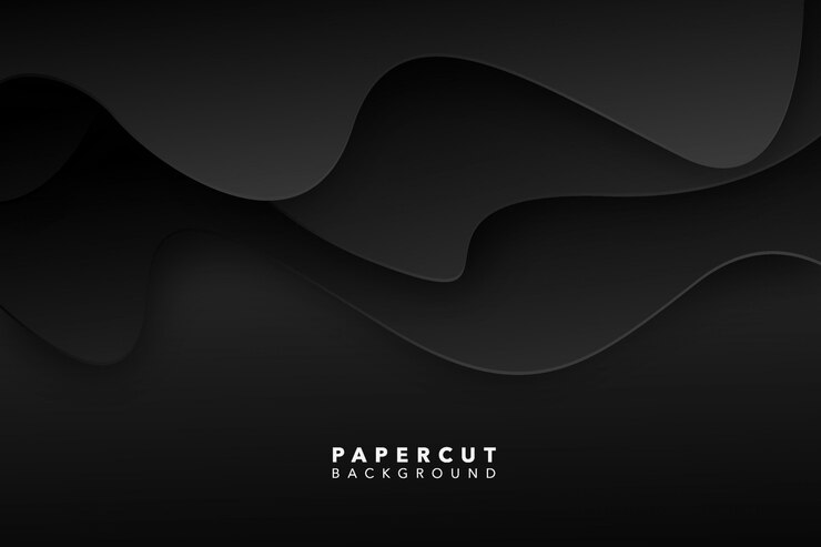 Vector abstract black paper cut background