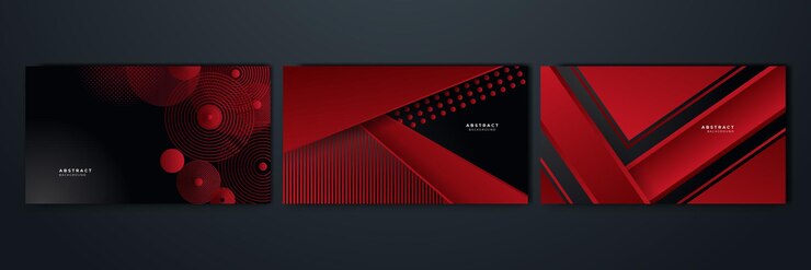Vector abstract black and red background