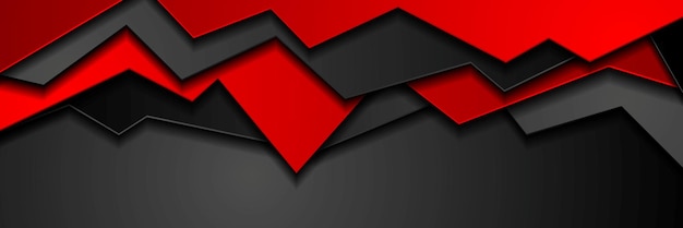 Abstract black and red corporate banner design vector background