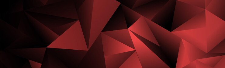 Vector abstract black and red gradient triangles of different sizes vector