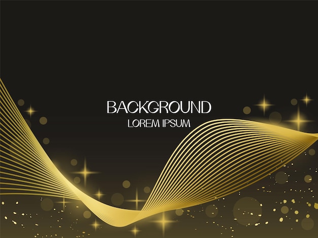 Abstract black and shinny gold luxury background