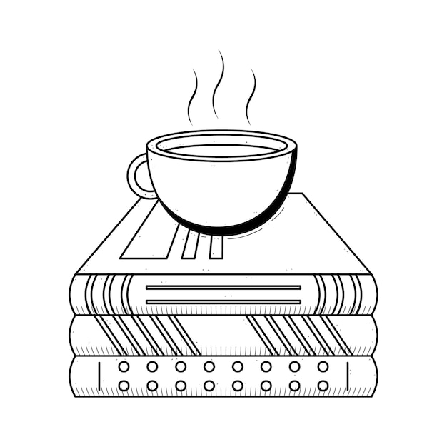 Abstract Black Simple Line Book Doodle Outline Element Vector Design Style Sketch geïsoleerd