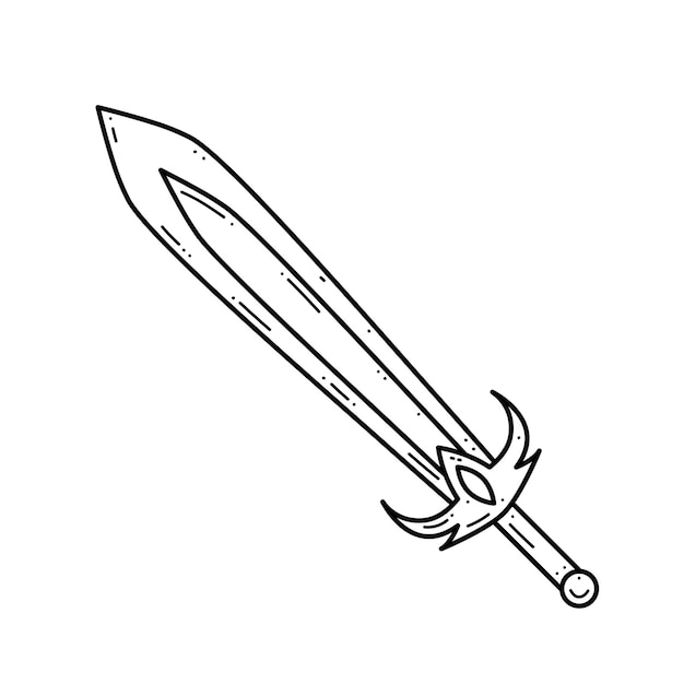 16878 Sword Line Art Images Stock Photos  Vectors  Shutterstock