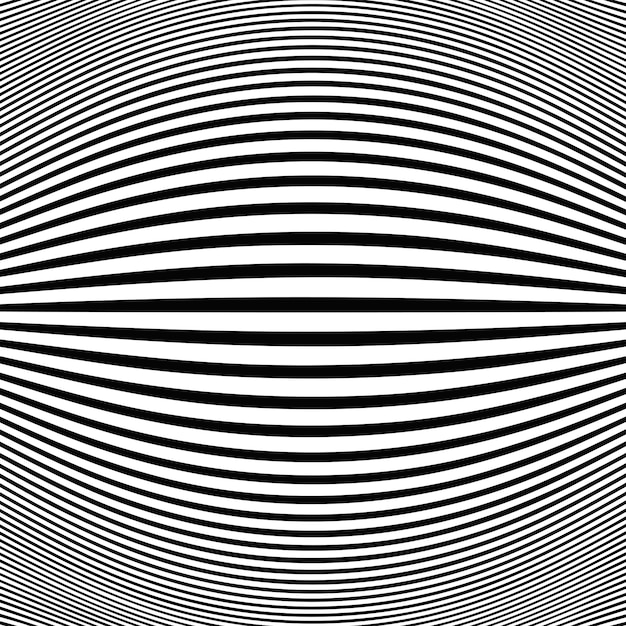 Vector abstract black stripe line op art fish eye background