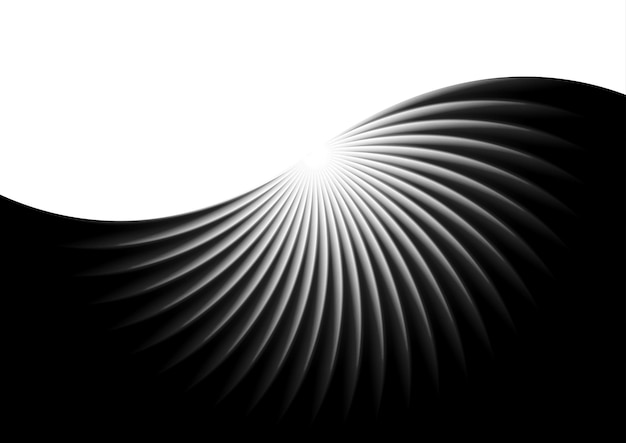 Abstract black swirl vector background