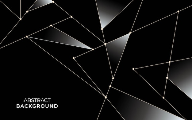 Вектор Абстрактный дизайн баннера фон черный треугольник.