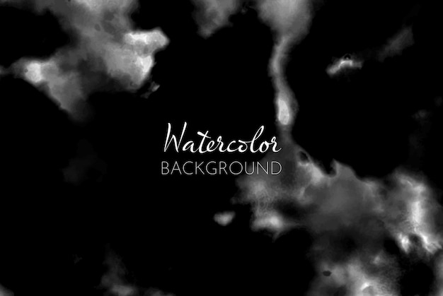 Abstract black watercolor background