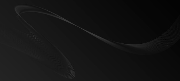 Abstract black wave luxury background