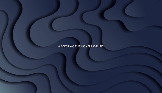 Abstract black wavy dimension design