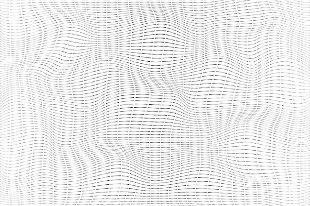 Vettore abstract di sfondo bianco e nero op art business stripe line wave pattern su texture