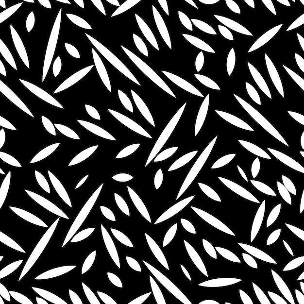 abstract black and white brush stroke seamless pattern