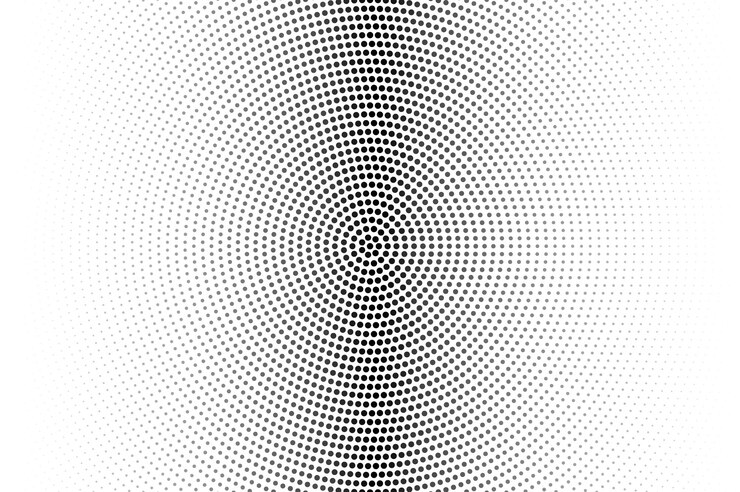 Vector an abstract black and white halftone background