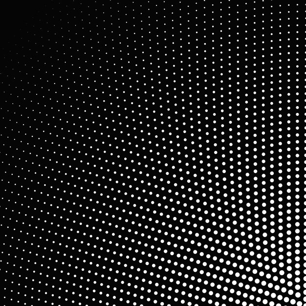 Abstract black and white halftone dot pattern background