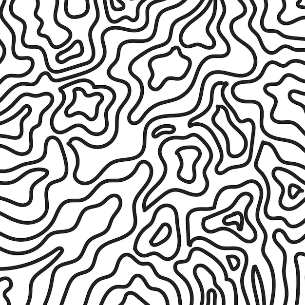 abstract black white liquid line vector illustration