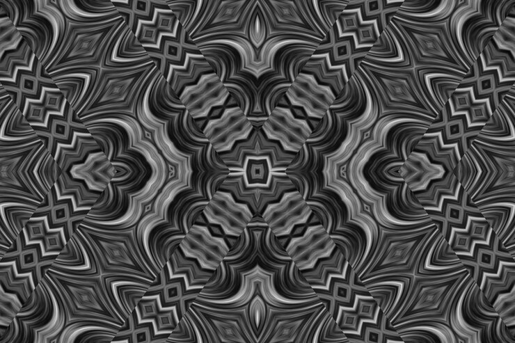 Vector abstract black and white pattern with a square and a square in the middle