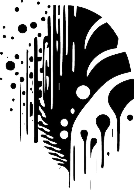 Abstract Black and White Vector illustration