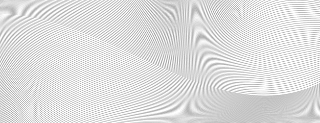 Abstract black and white vector wave background