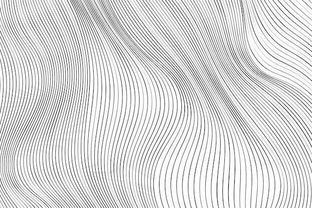 Vector abstract black and white wave background