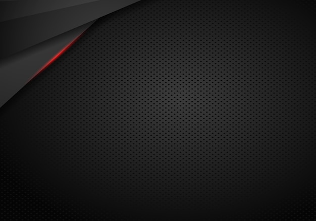 Vector abstract black with red frame template layout design tech concept background - vector