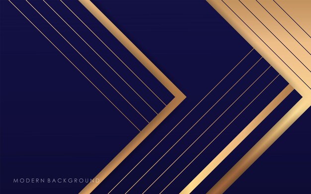 Vector abstract blauw dop met gouden luxe achtergrond