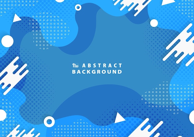 Abstract blauw golvend ontwerp van modern sjabloonontwerp