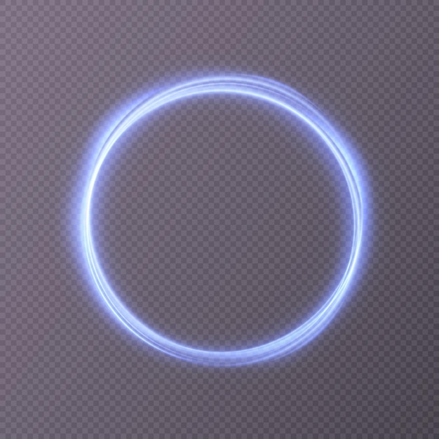 Abstract blauw licht cirkeleffect op transparante achtergrond. PNG-vector