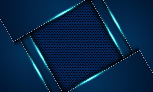 Abstract blauw metallic op halftone achtergrond. Ontwerp voor uw spandoek.