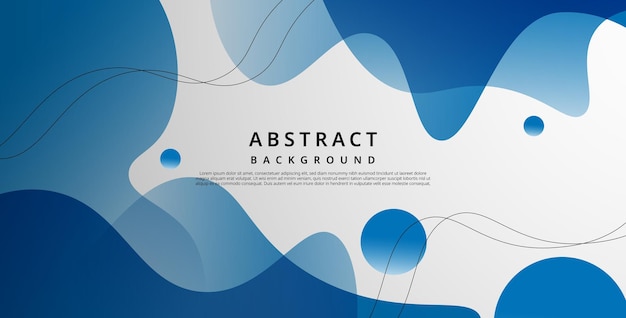 abstract blauw wit vloeibare gradiënt kleur met golvende vorm koel trendy design banner achtergrond