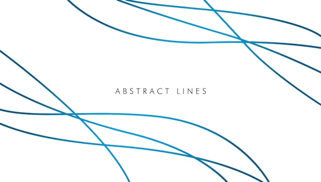 Abstract Blauwe lijnen op witte achtergrond