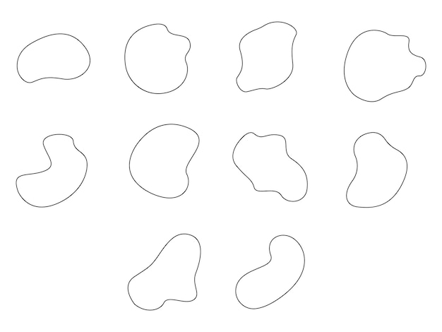 Abstract Blob met lijnelementontwerp