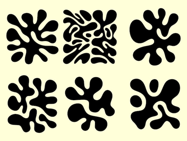 Abstract Blob Shapes Pattern vector on Light Background