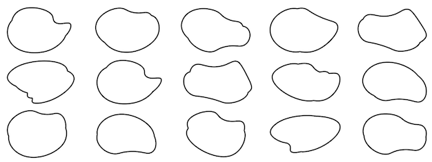 Abstract blob vector Blob vector illustratie Random blob ontwerp